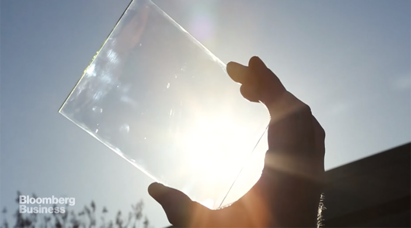 透明太陽能板可利用太陽光　透過窗戶轉成電源